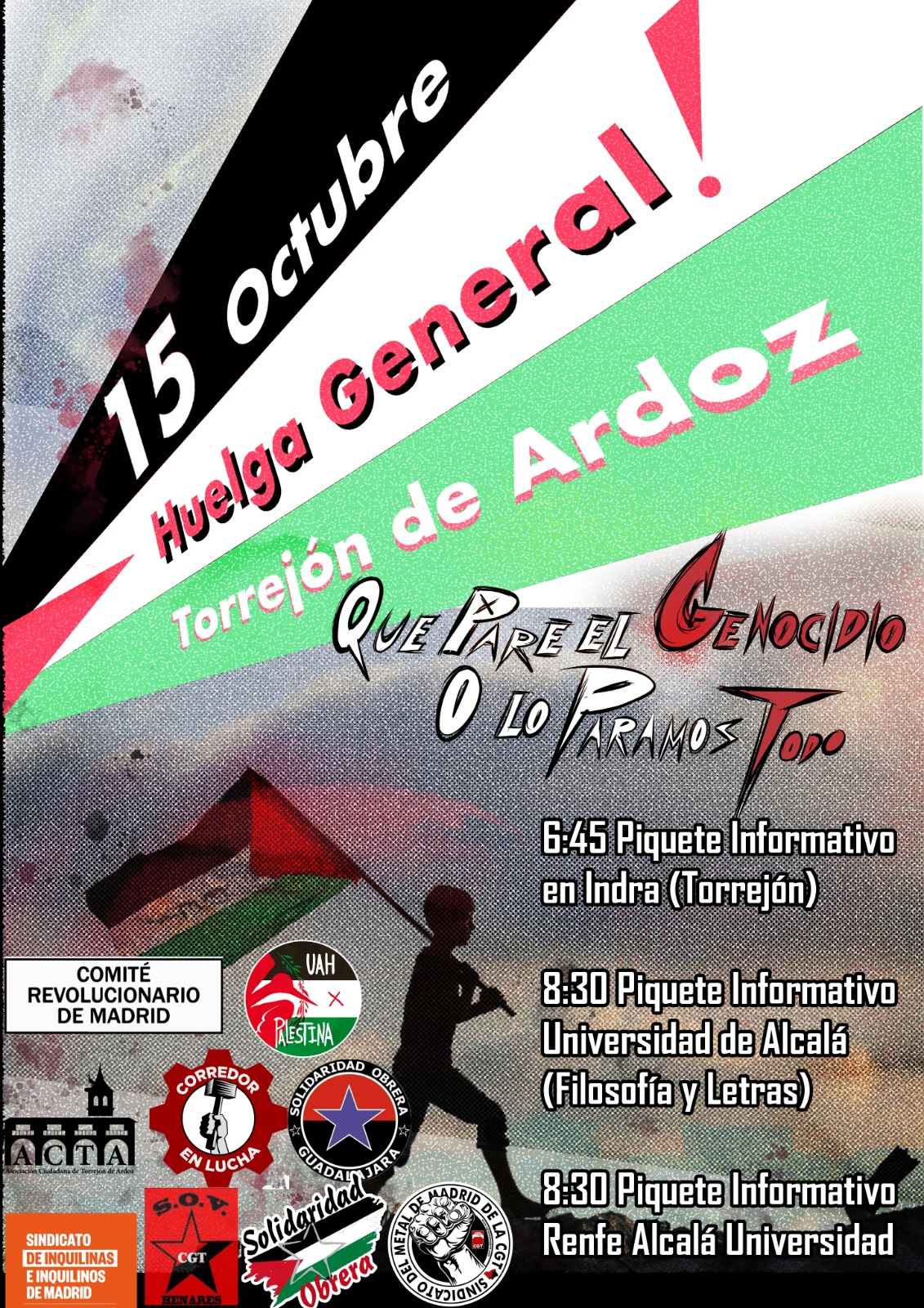Jornada de lucha el 15 de octubre en el Corredor del Henares