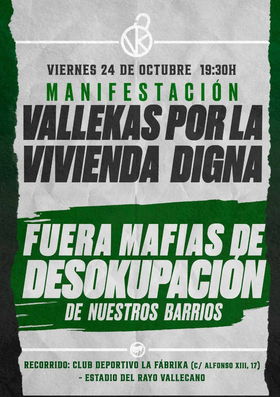 Manifestación en Vallekas por la vivienda y contra las mafias de desokupación