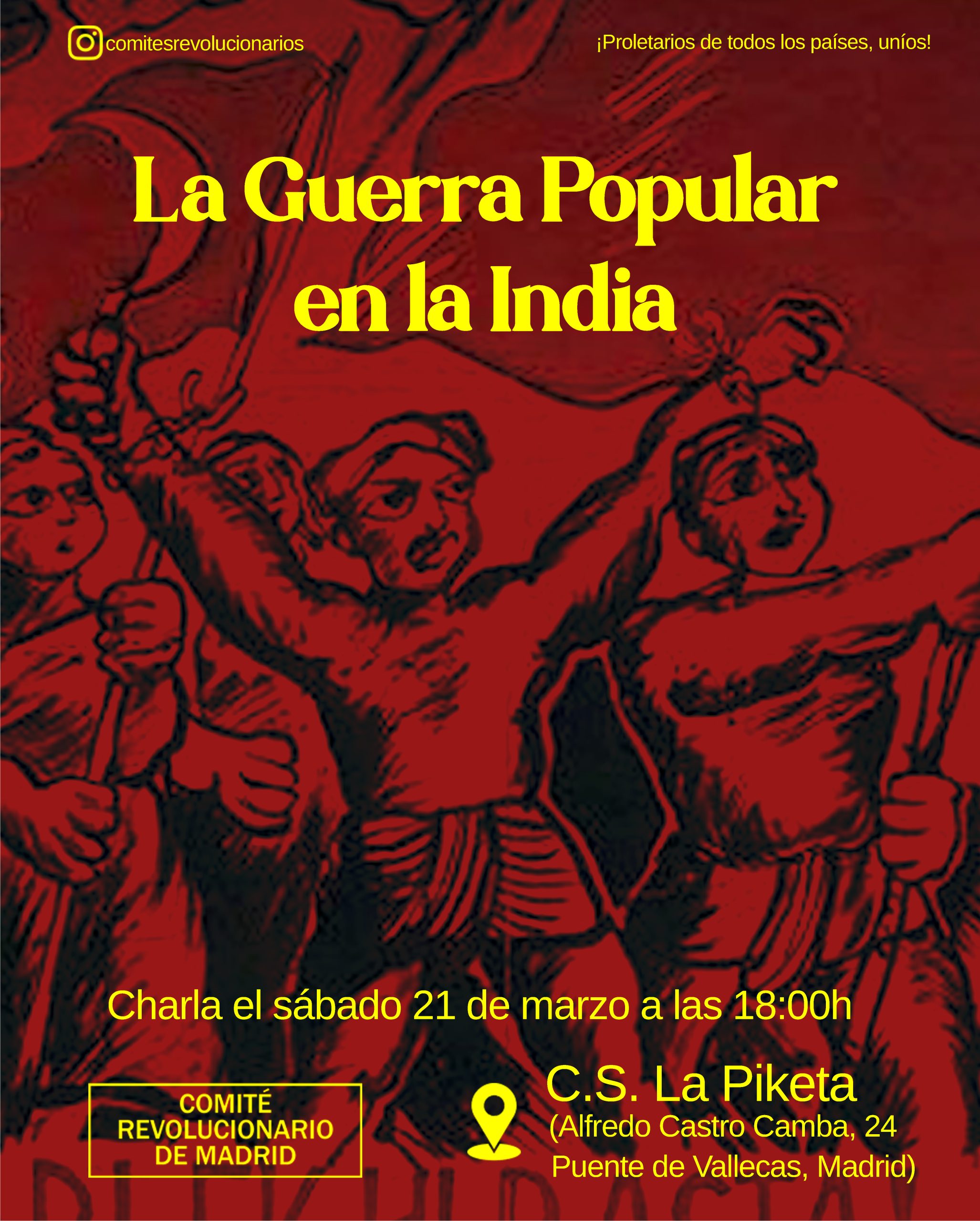 Apoyo a la Guerra Popular en la India: charla en Madrid y acciones en València