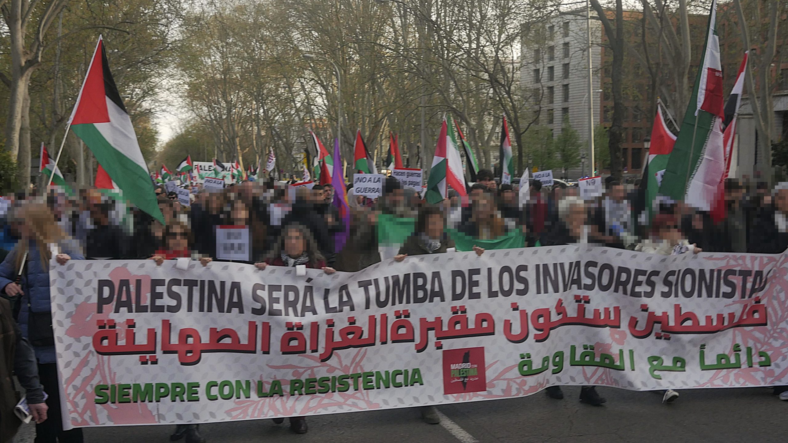 Manifestación palestina por el Día de la Tierra en Madrid