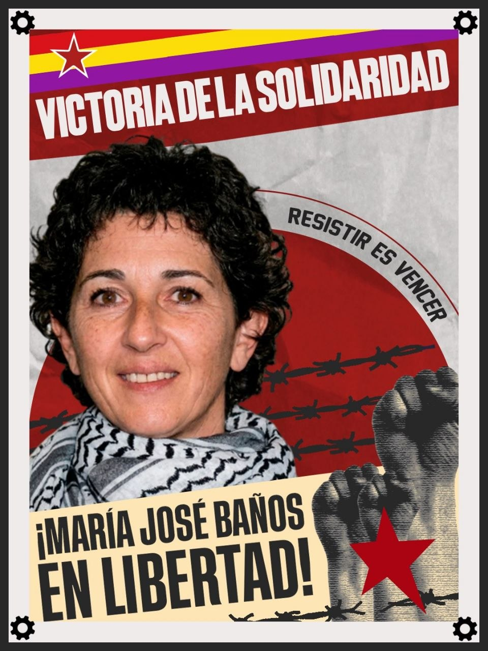 Presa política María José Baños es liberada
