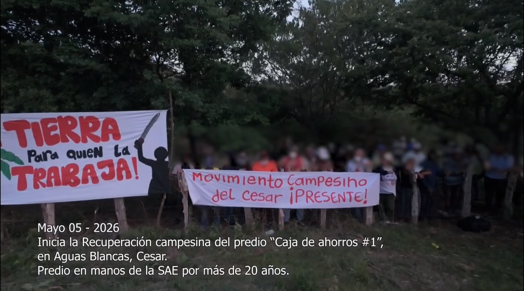 [Colombia] Campesinado del César ejerce sus derechos y toma lo que es suyo